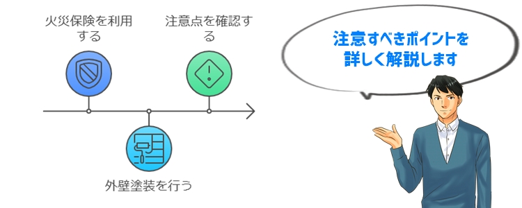 火災保険を利用して外壁塗装する際の注意点